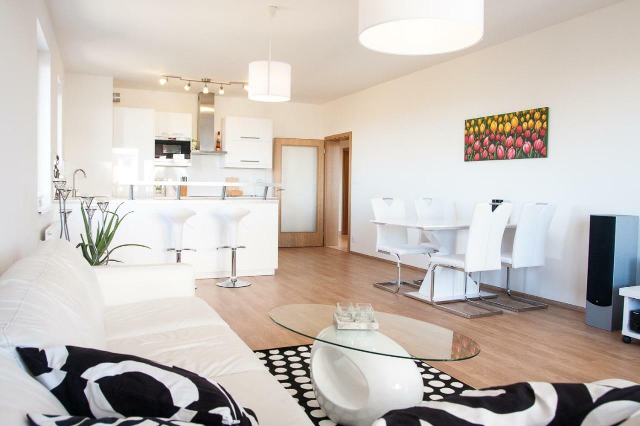 Prostorny 3 Pokojovy Apartman S Dvema Terasami Praga Zewnętrze zdjęcie